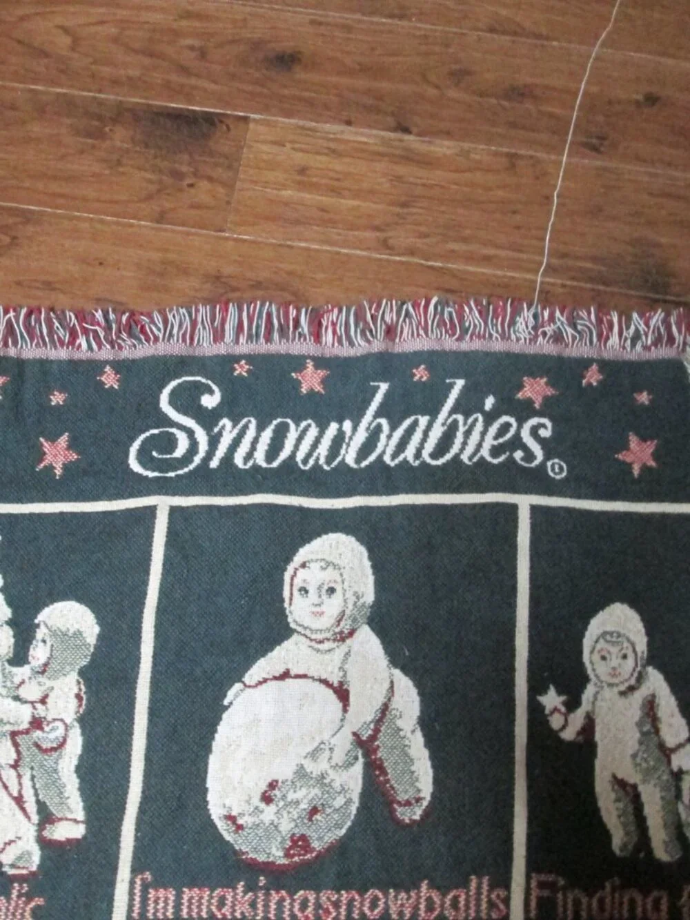 vtg Dept 56 Snowbabies Goodwin Weavers snowblanket Holiday themed